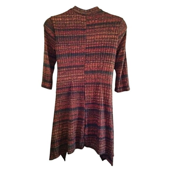 Signature By Robbie Bee Size Large Tunic Dress Womens Striped Handkerchief Hem - Picture 5 of 8